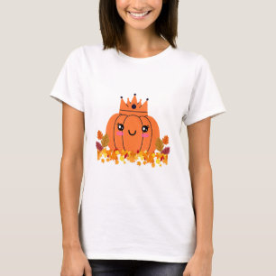 T-shirt Reine citrouille Chemise Halloween esthétique Au