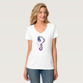 T-shirt Reine cosmique avec marque d'interrogation Design (Devant entier)