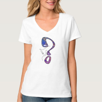 T-shirt Reine cosmique avec marque d'interrogation Design