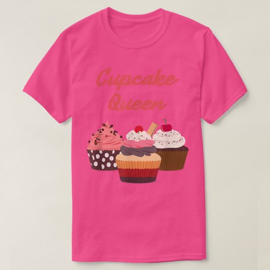 T-shirt Reine Cupcake, Graphisme De Cuisson Douce, Fée De  (Design devant)