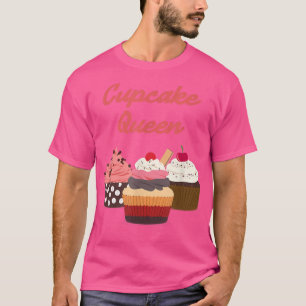 T-shirt Reine Cupcake, Graphisme De Cuisson Douce, Fée De