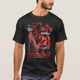 T-shirt Reine d'anniversaire 28 ans Cette Reine Fait 28 An