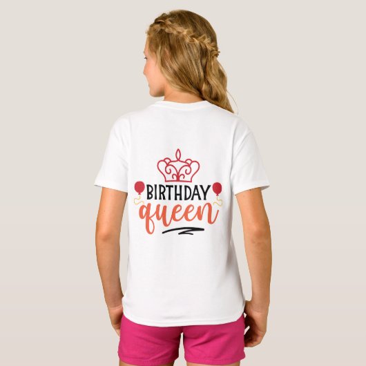 T-shirt reine d'anniversaire belle conception (Dos entier)