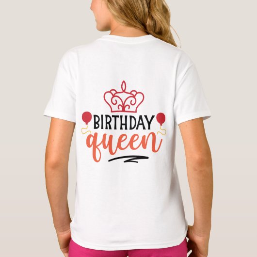 T-shirt reine d'anniversaire belle conception (Dos)
