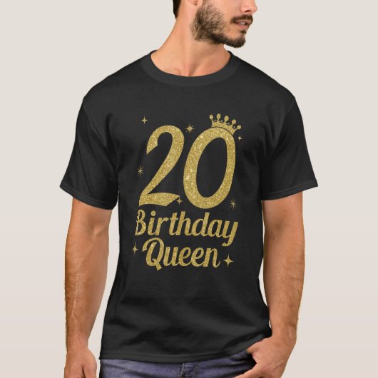 T-shirt Reine d'anniversaire des femmes 20e reine d'annive (Devant)