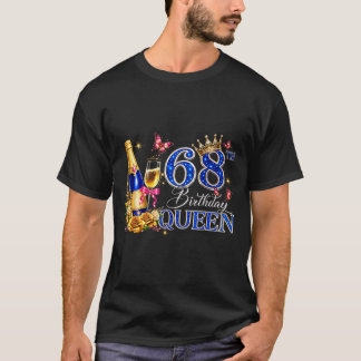 T-shirt Reine de 68e anniversaire 68 et fabuleuse 68 ans