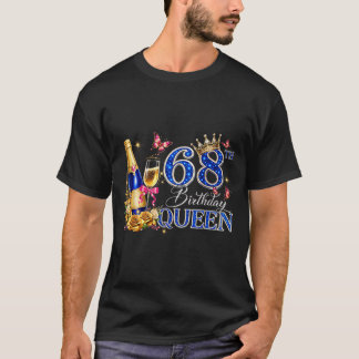 T-shirt Reine de 68e anniversaire 68 et fabuleuse 68 ans