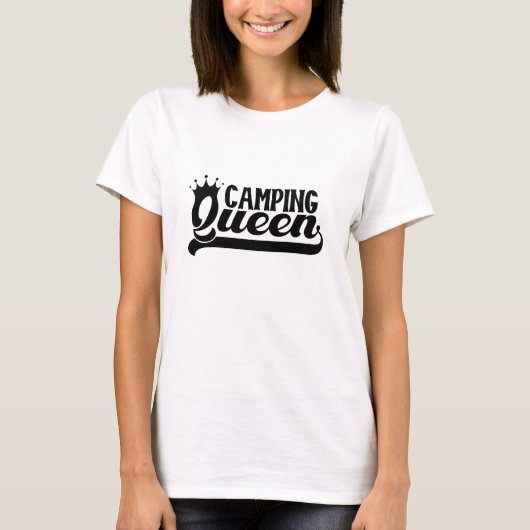 T-shirt Reine de camping (Devant)