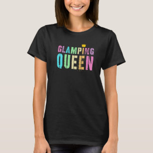 T-shirt Reine de glamping vintage Fille de campeuse glamou