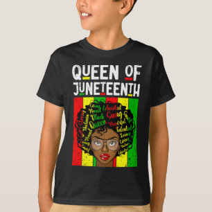 T-shirt Reine de Juneteenth Mois de l'histoire des Noirs M