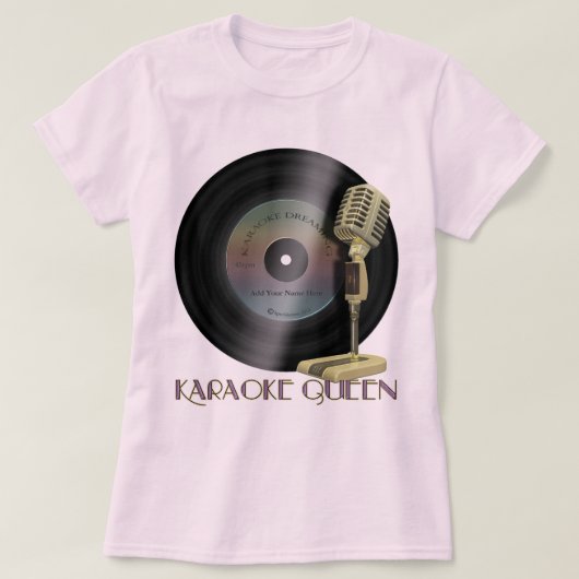 T-shirt Reine de karaoke (Design devant)