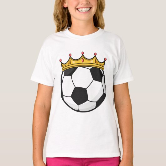 T-shirt Reine de la couronne de football (Devant)