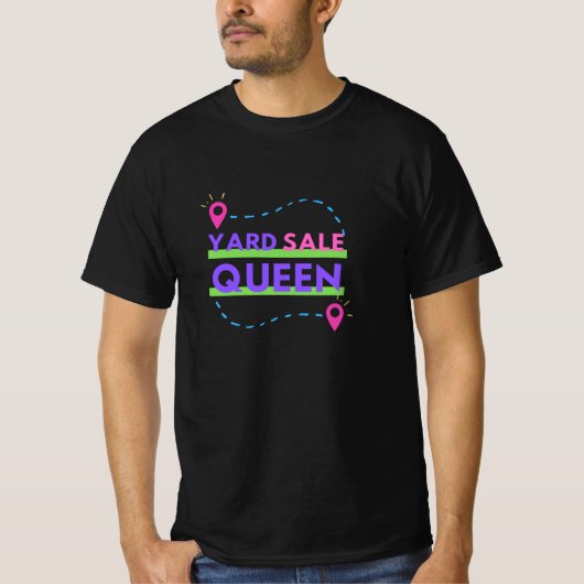 T-shirt Reine de la vente de jardin (Devant)