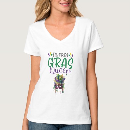 T-Shirt Reine de Mardi Gras (Devant)