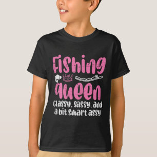T-shirt Reine de pêche Cly Sy intelligente amusant pêcheur