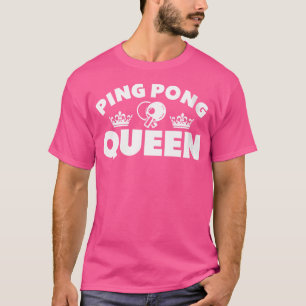 T-shirt Reine de Ping Pong Féminin Tennis de Table