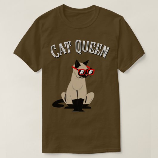 T-shirt Reine des chats (Design devant)