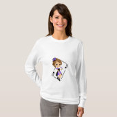 T-shirt "Reine des pique, la longue manche des femmes (Devant entier)