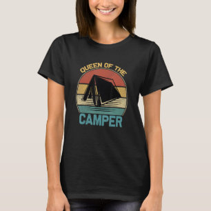 T-shirt Reine Du Camper Femmes Vintages Camping T