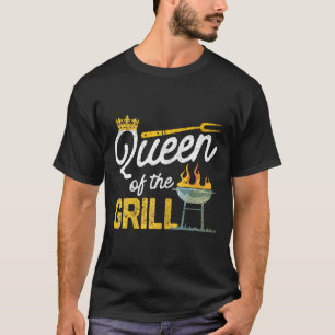 T-shirt Reine du grill drôle de fumée viande BBQ Fumeur Gr