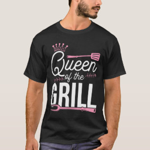 T-shirt Reine Du Grill Viande Fumée Bbq Byrbecue