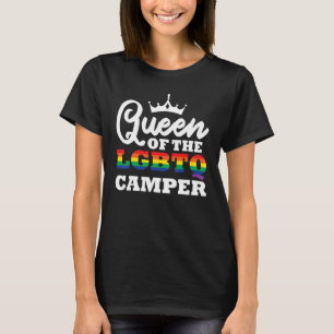 T-shirt Reine Du Lgbtq Camper Lgbt Amis Camping Pour