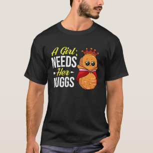 T-shirt Reine du nugget de poulet Frites Nuggs végétalienn