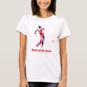 T-shirt Reine du Vert | Union Jack Flag Golf Player (Devant)