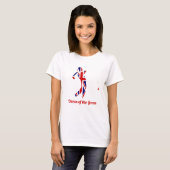 T-shirt Reine du Vert | Union Jack Flag Golf Player (Devant entier)