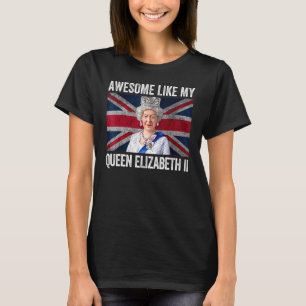 T-shirt Reine Elizabeth II Majesté de la Couronne britanni