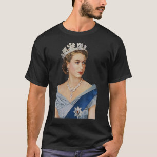T-shirt Reine Elizabeth II Majesté de la Couronne britanni