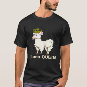 T-shirt Reine Lama Féminin Mignonne Sauver le Drame Alpaga