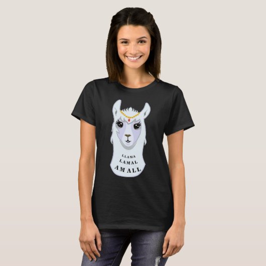 T-shirt Reine Llama céleste (Devant entier)