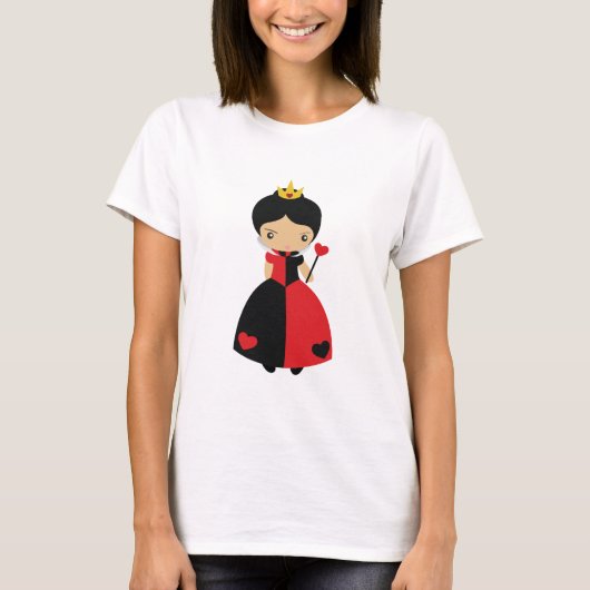 T-shirt Reine mignonne de KRW des coeurs (Devant)