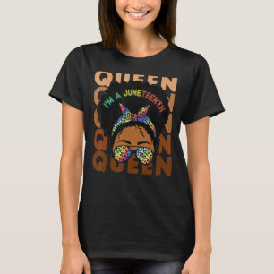 T-shirt Reine noire Afro Melanin Laisser tomber l'histoire