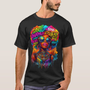 T-shirt Reine noire carte africaine histoire noire unalogé