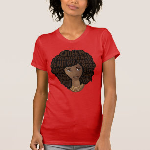 T-shirt Reine noire, Encourageant les femmes, Cheveux natu