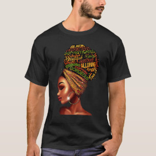 T-shirt Reine noire femme noire Afro cheveux naturels Afri