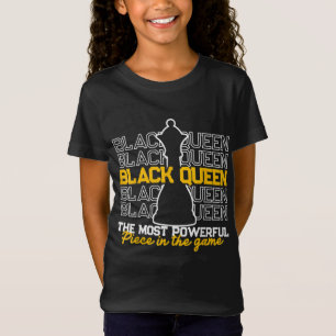 T-Shirt Reine Noire Le Chess Le Plus Puissant Afrique Amér
