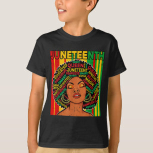 T-shirt reine rétro melanine Juneteenth afro-américaine