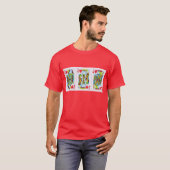 T-shirt Reine, Roi, Jack des Coeurs (Devant entier)