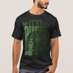 T-shirt Reine Végane Mélanine Femme Noire Afro-Américaine