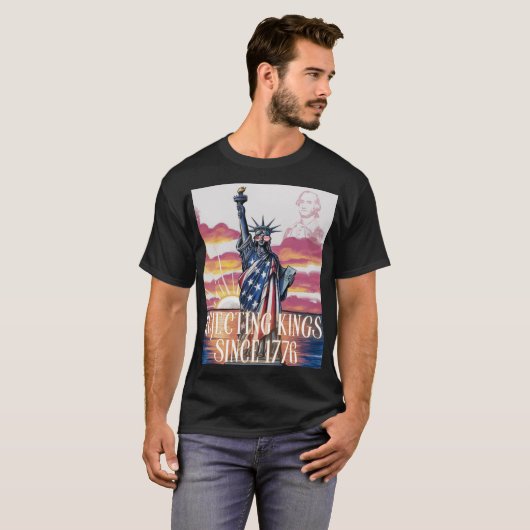 T-shirt Rejeter les rois depuis 1776 (Devant entier)