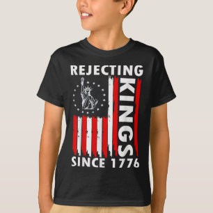 T-shirt Rejeter Les Rois Depuis 1776 Conception De Poignée