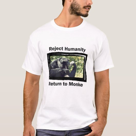T-shirt Rejeter l'humanité (Devant)