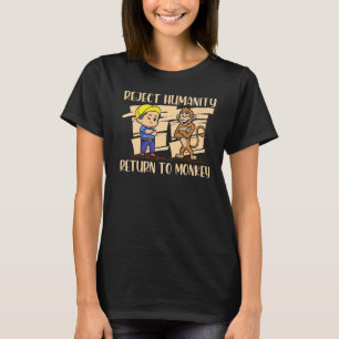 T-shirt Rejeter L'Humanité Retour À L'Animal Singe