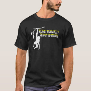 T-shirt Rejeter l'humanité Retour à Monke meme Monkey Evol