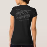 T-shirt Rejoice in the Lord - Habakkuk 3:17,18<br><div class="desc">"Bien que le figuier ne fleurisse pas, les fruits ne seront pas dans les vignes; le travail de l'olivier échouera, et les champs ne produiront pas de viande; le troupeau sera coupé du berceau, et il n'y aura pas de troupeau dans les étals; Et je me réjouirai dans l'Éternel, je...</div>