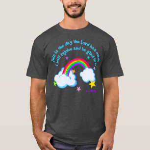 T-shirt Rejoice in the Lord Rainbow Art