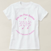 T-shirt Rejoignez la bulle rose (Design devant)
